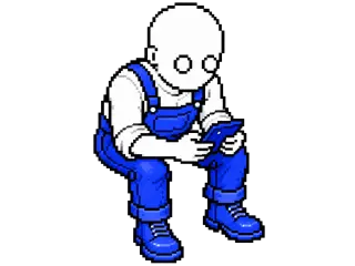 Light Work character relaxing with a book